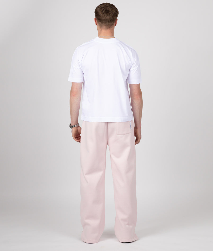 BABY PINK WIDE LEG SPILT SWEATPANTS