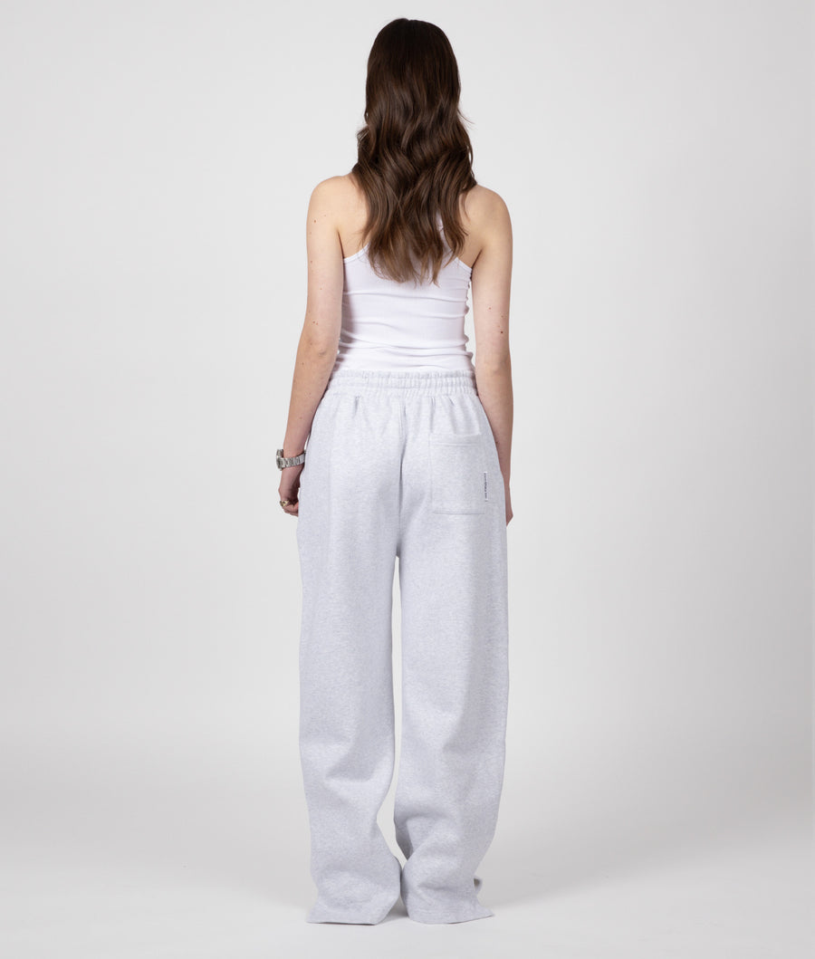 GREY WIDE LEG SPILT SWEATPANTS