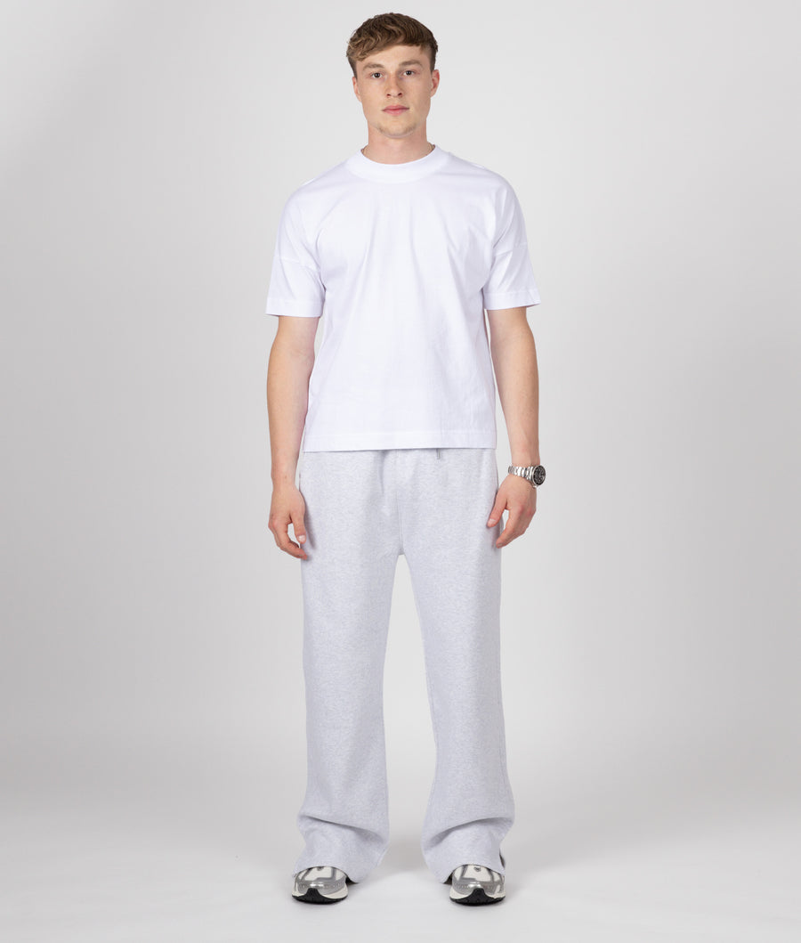 GREY WIDE LEG SPILT SWEATPANTS