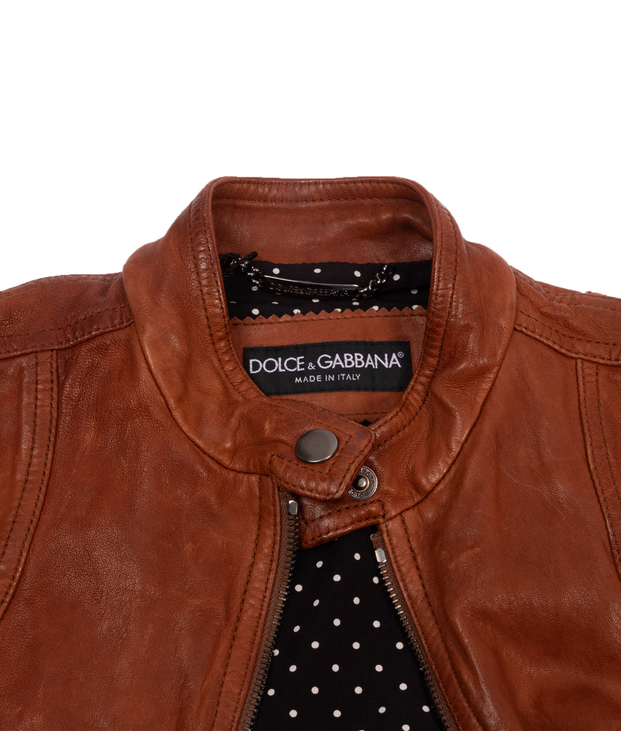 DOLCE & GABANNA LEATHER JACKET